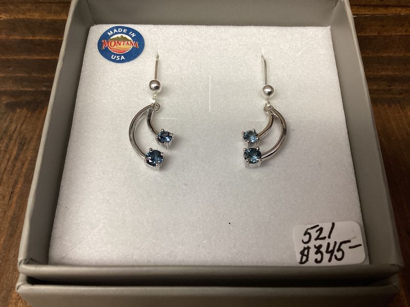 #521 Double E3mm &amp; 3.5mm Dangle Earrings