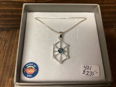 #421 Art Deco Style 4mm w/ 2mm White Sapphires Necklace