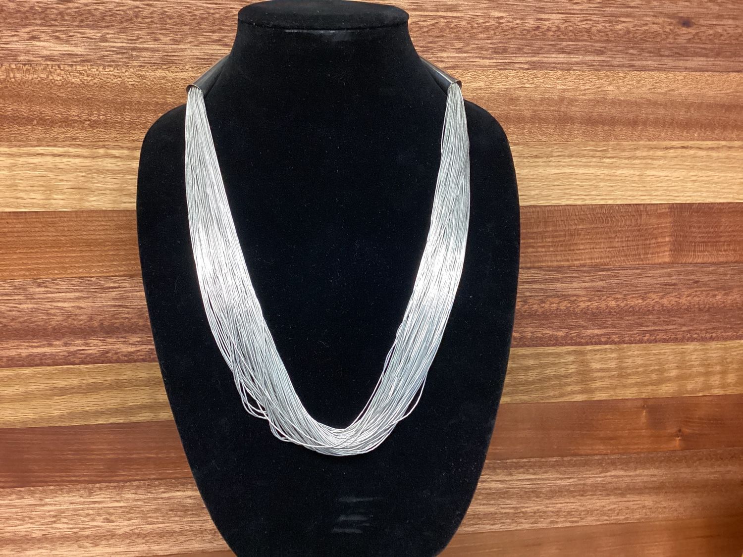 Liquid Silver Strand Necklace