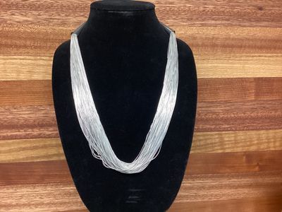 Liquid Silver Strand Necklace