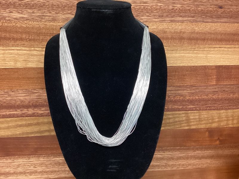 Liquid Silver Strand Necklace