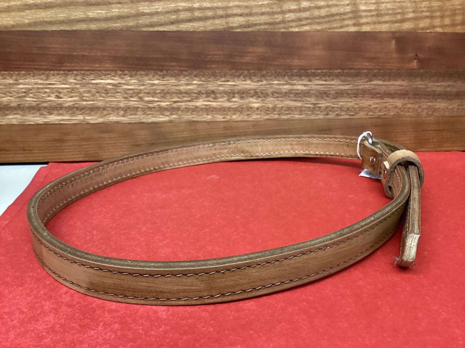 Regular Belt Hand Made by Dan Miller, Color: Tan, Size: 40 in