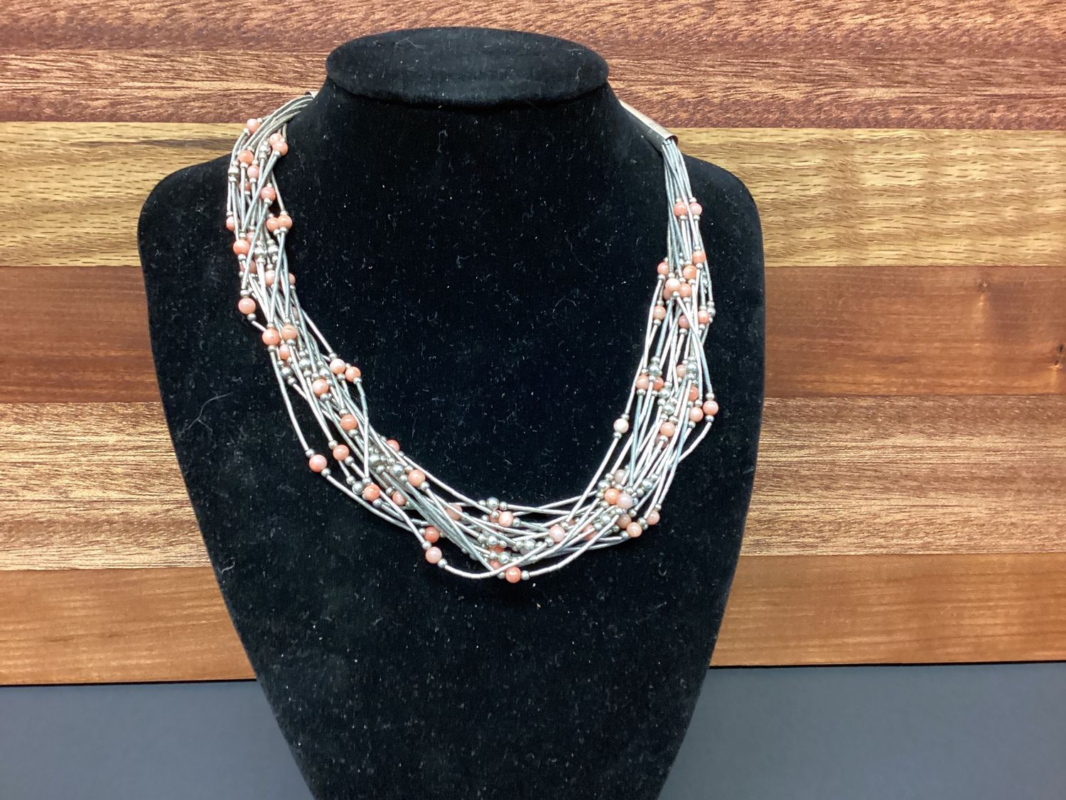 Vintage Silver Liquid Beaded  (SS925)Necklace
