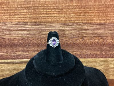 Amethyst Stone (SS925) Ring