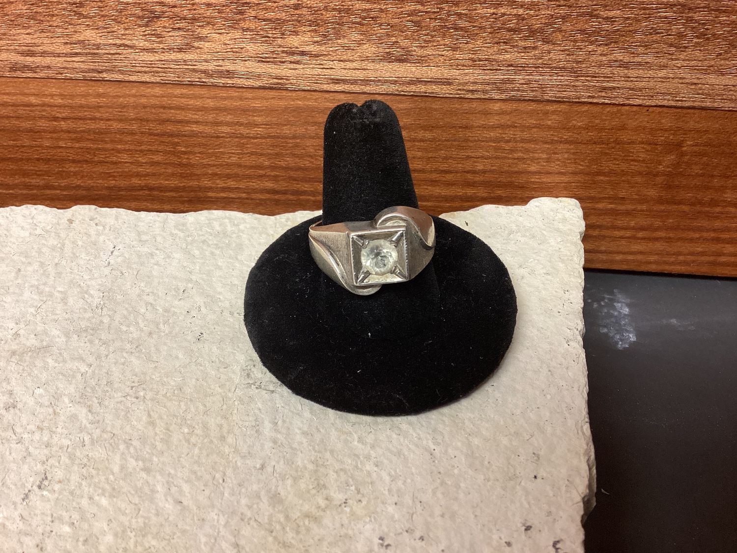 Men&#39;s Clear Stone (SS925) Ring