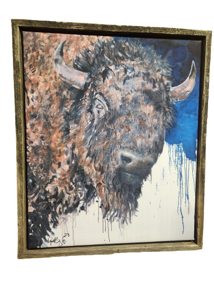 Buffalo Canvas Painting, Size: XL