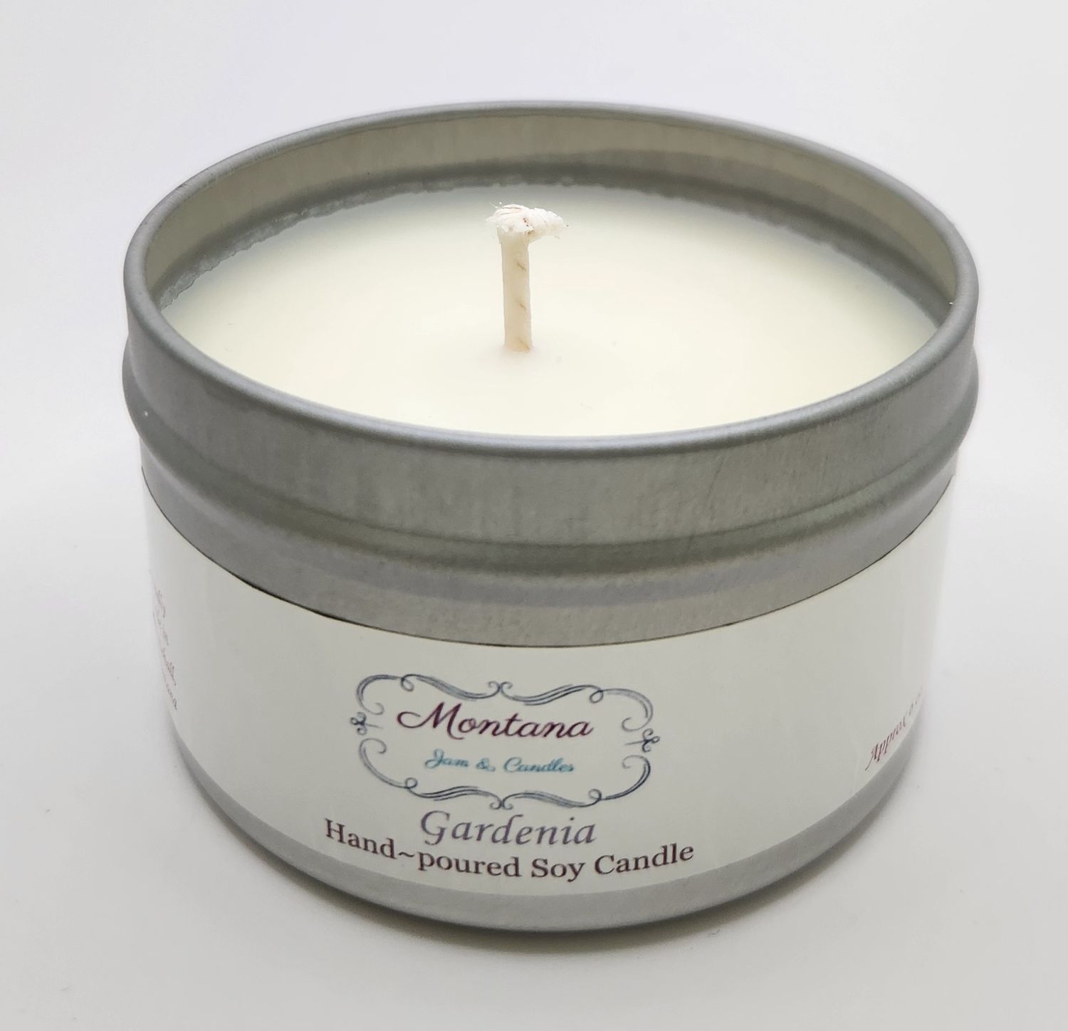 Hand-poured Soy Candles, Scent: Gardenia