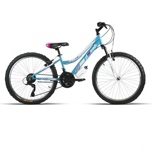 ] BICI 26_ MUJER ACERO C-SUSP CELESTE  1x7 SHIMANO