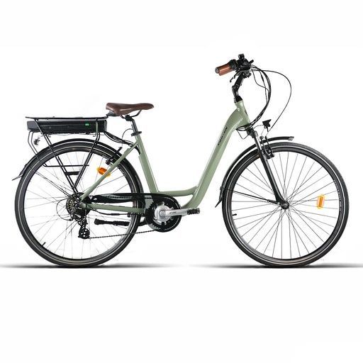 E-BIKE CTB 28_ ALUMINIO COLOR VERDE 7VEL VBRAKE