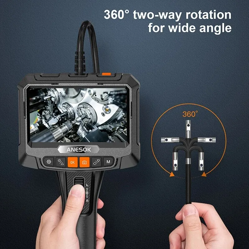 Dual Objektiv 1080P HD Endoskop mit 360 Grad Lenkung Industrievideoskop