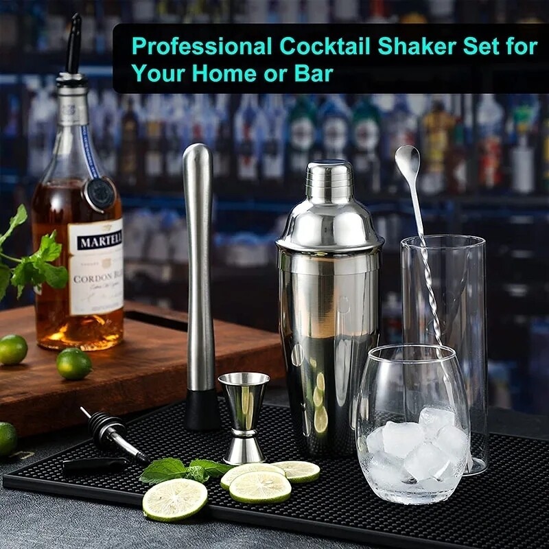 Cocktail Shaker Geschenk Edelstahl 11 Teiliges Cocktail Set Bar