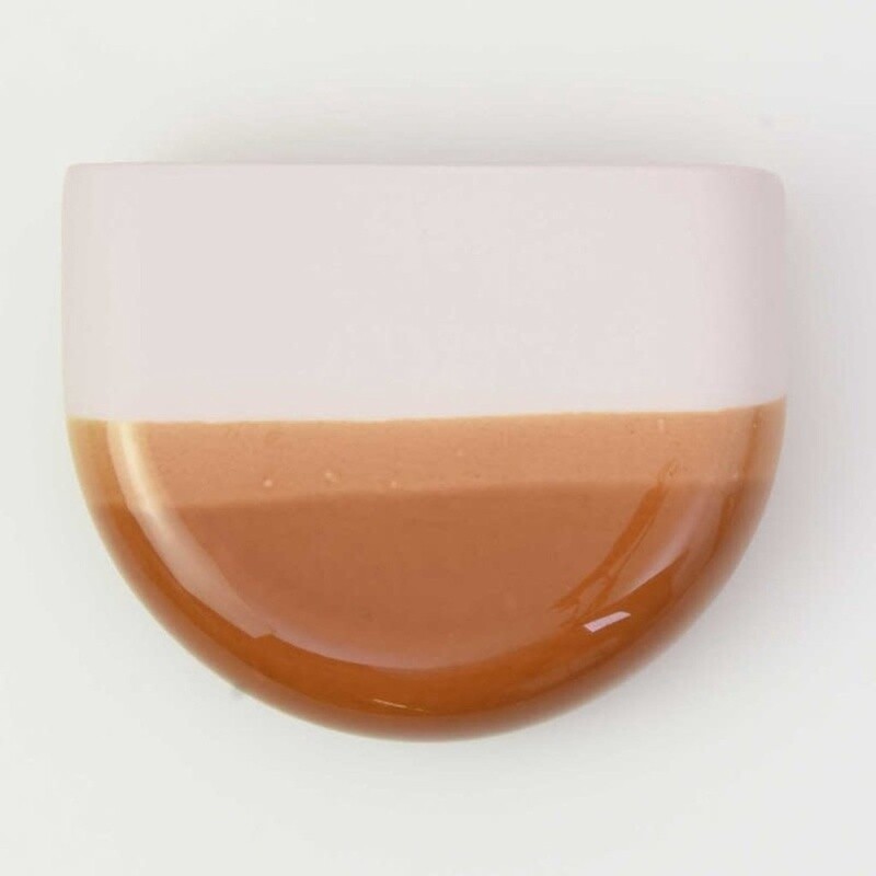 HARM &amp; ELKE dip wall vase-half round Pink 032