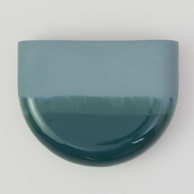 HARM &amp; ELKE dip wall vase-half round Ocean 062