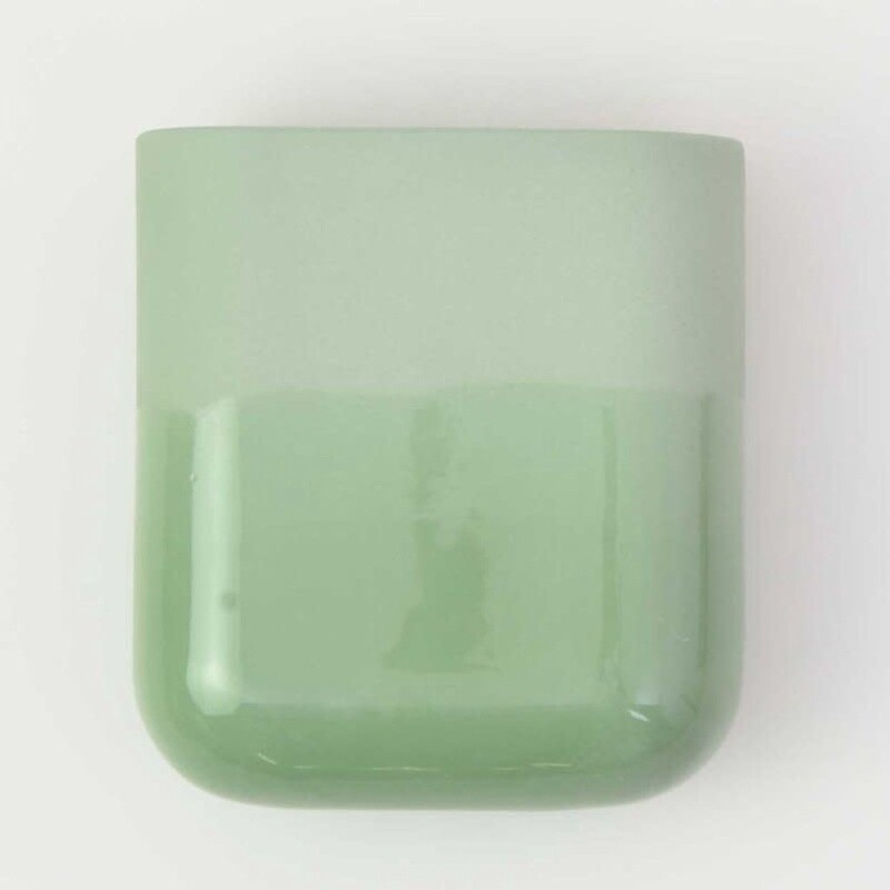 HARM &amp; ELKE dip wall vase-short Green 071