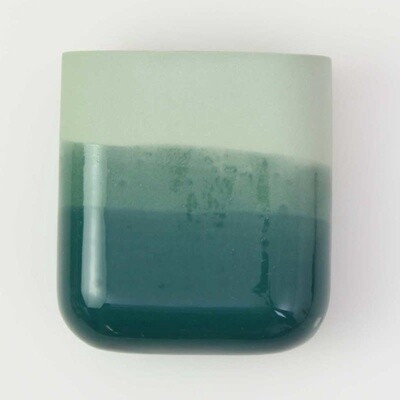 HARM & ELKE dip wall vase-short Green 062