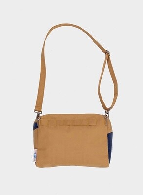 SUSAN BIJL Bum Bag Camel-navy Medium