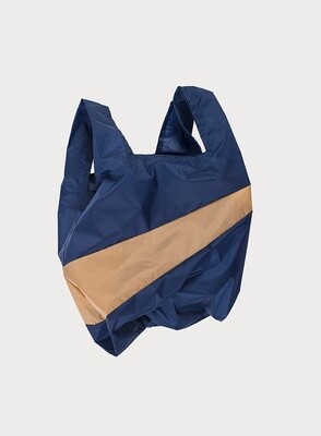SUSAN BIJL Shoppingbag navy-camel Medium