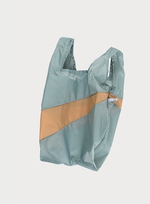 SUSAN BIJL Shoppingbag grey-camel Medium