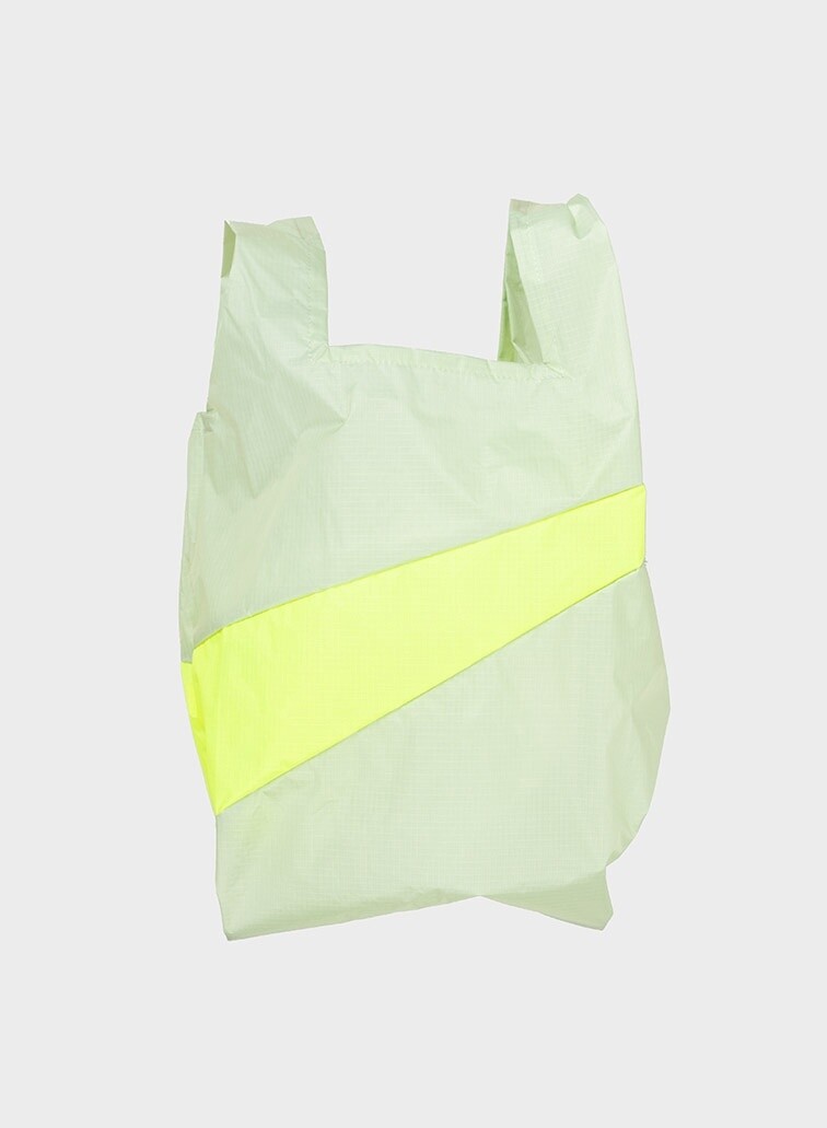 SUSAN BIJL Shoppingbag pistachio-flou yellow Medium