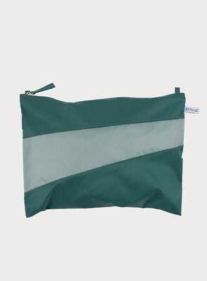 SUSAN BIJL Pouch Pine-grey Large