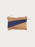 SUSAN BIJL Pouch camel-navy Medium