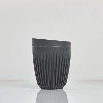 HUSKEE cup met deksel 240ml charcoal