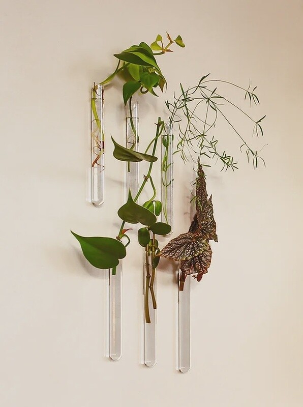 MUURBLOEMPJES magneetvaasjes glas 6 stuks