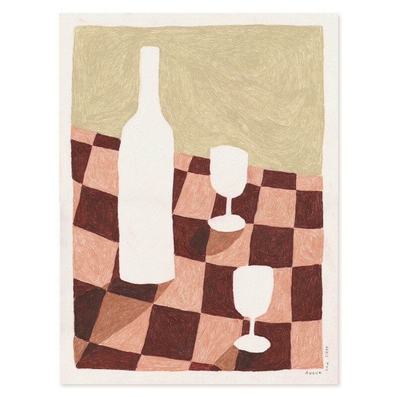 ATELIER AHA Poster #1Talking &amp; Sipping 30x40cm