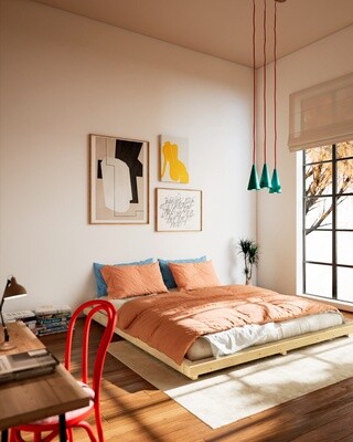 KARUP DESIGN Dock Bed blank gelakt