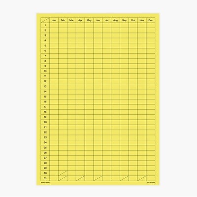 SOFIE BERNHAGEN Yearless Calendar Yellow