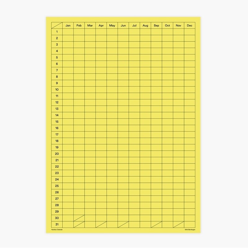 SOFIE BERNHAGEN Yearless Calendar Yellow