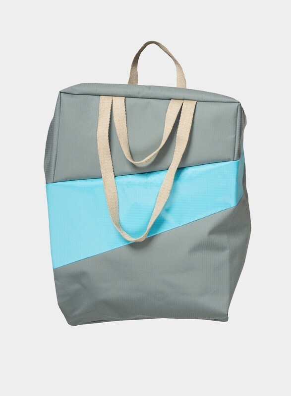 SUSAN BIJL Tote Bag Grey-Key Blue Large