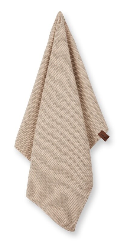 HUMDAKIN Organic Knitted handdoek Light stone
