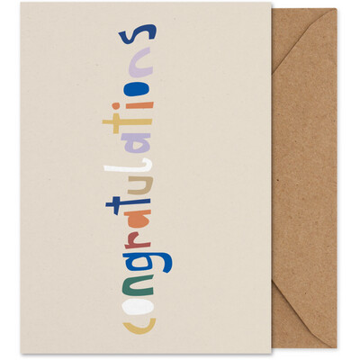 PAPER COLLECTIVE Art card A5 Congratulations