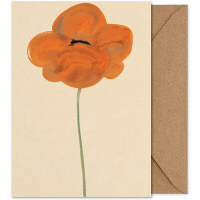 PAPER COLLECTIVE Art card A5 Orange Vallmo