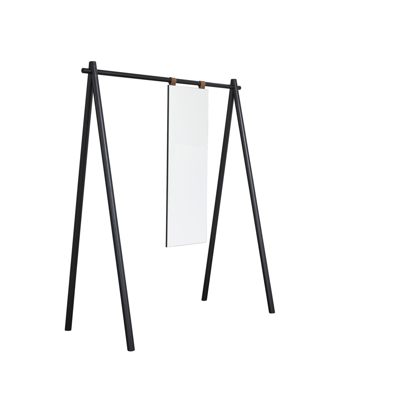 KARUP DESIGN Kledingrek HONGI 150 met spiegel zwart gelakt
