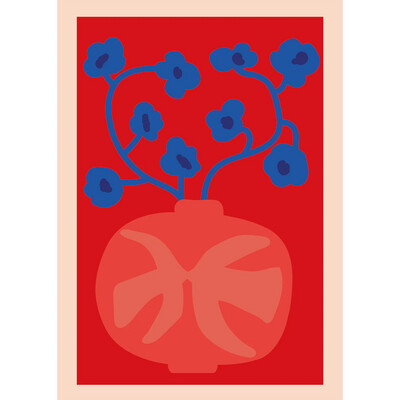 PAPER COLLECTIVE poster The Red Vase 70X100cm