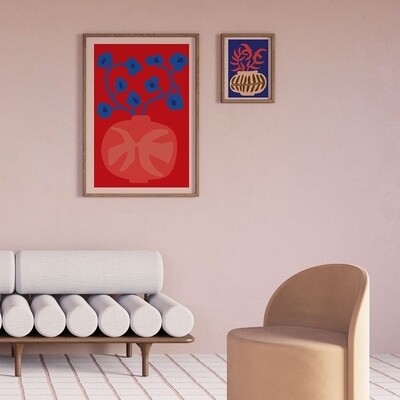 PAPER COLLECTIVE poster The Red Vase 70X100cm