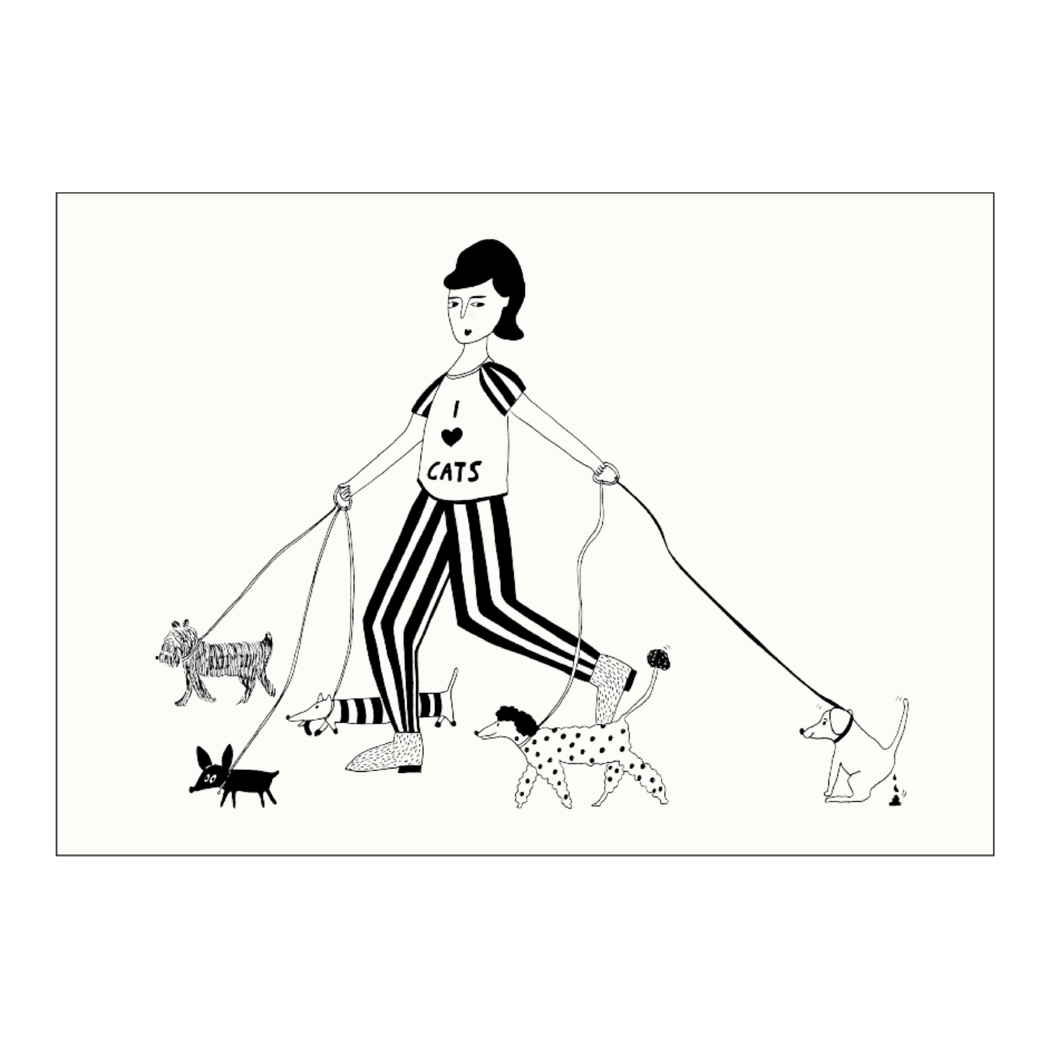 HELEN B postcard I Love Cats