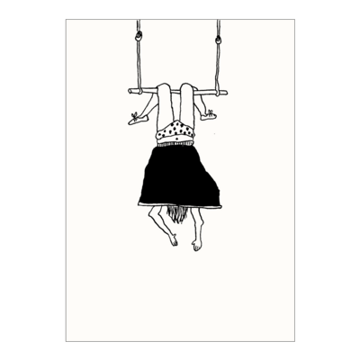 HELEN B postcard trapeze girl