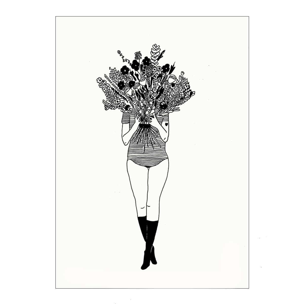 HELEN B postcard flower girl