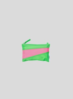 SUSAN BIJL Pouch Greenscreen-Fluo Pink Small