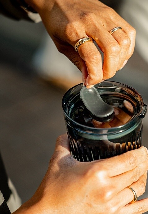 HUSKEE Renew cup met deksel 240ml Smoke