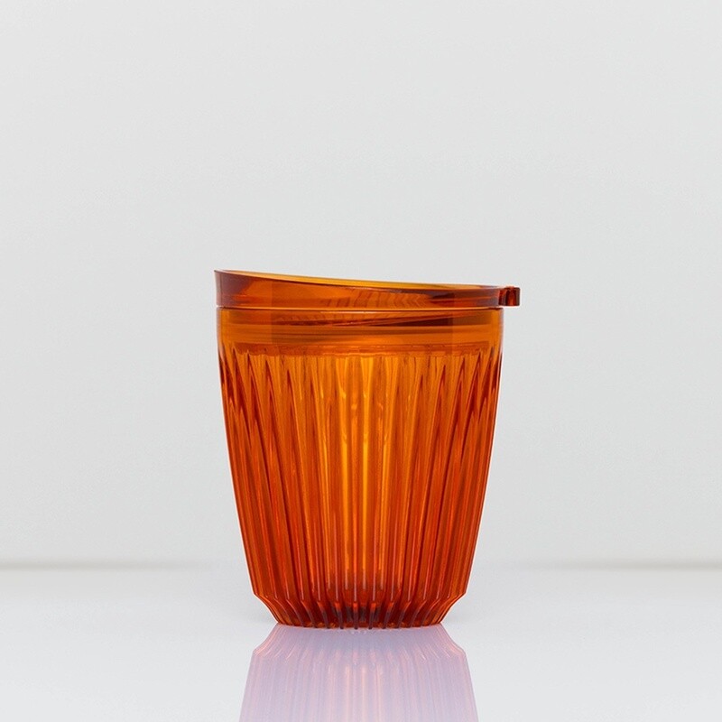 HUSKEE Renew cup met deksel 240ml Amber