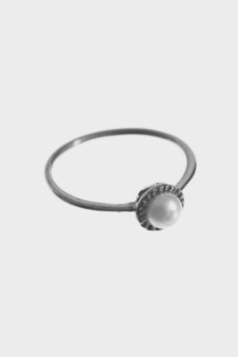 XZOTA ring Pearl zilver