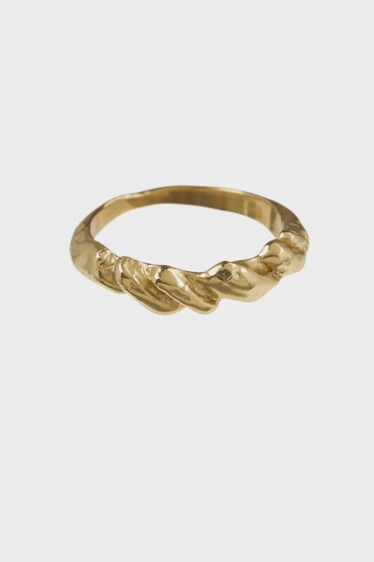 XZOTA ring Tiny Wave brass