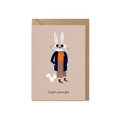 LITTLE OTJA postcard Super Grandpa Card