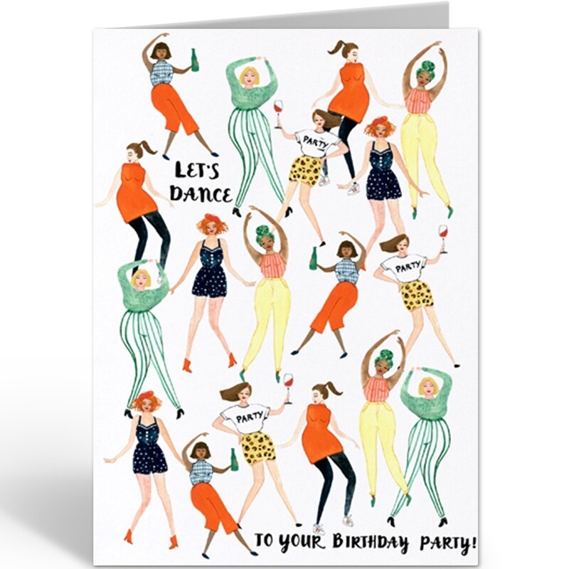 Postcard Let's Party Invite