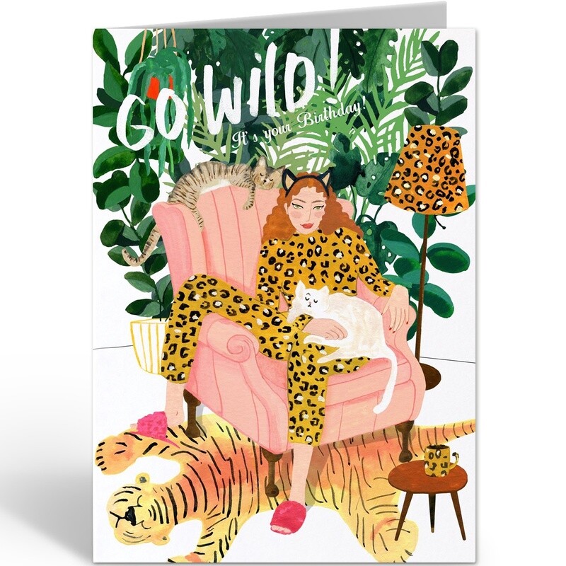 Postcard Go wild birthday