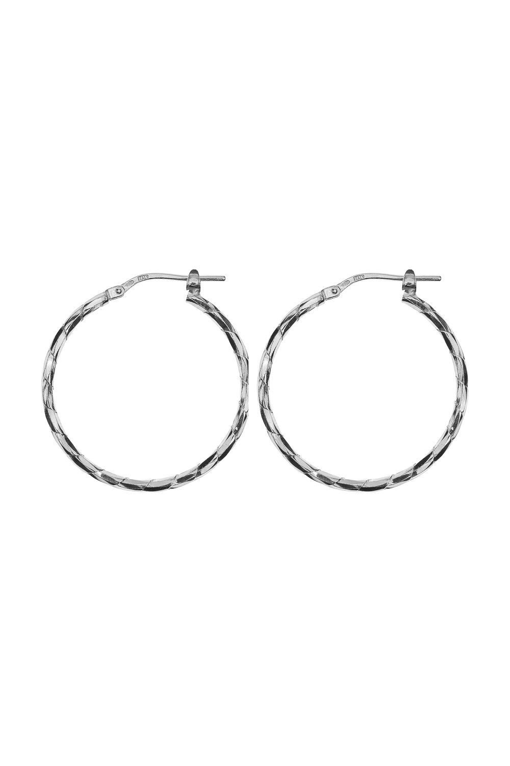 XZOTA oorbellen Shimmering Hoop zilver